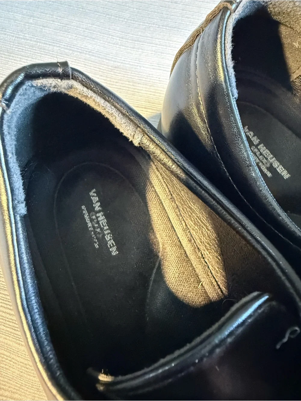 Van Heusen Black Boys Lace-Up Cap-Toe Dress Shoes